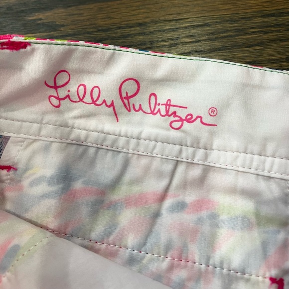 Lilly Pulitzer Callahan NWOT sz 2 Pink Palm Reader Shorts Rare - Picture 6 of 8